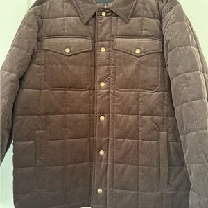Banana Republic Men's Brown Quilted Shirt Jacket